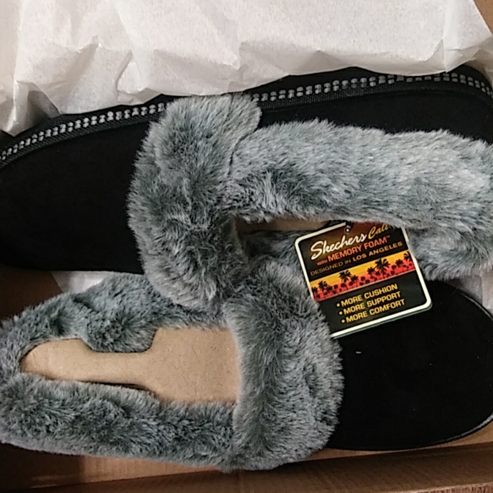 Skechers Cali w/ Memory Foam Fur Slippers